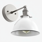 Bild in der Galerieansicht laden, Conique Metal  Wall Sconce - White Metal Shade - Industrial Modern Lighting
