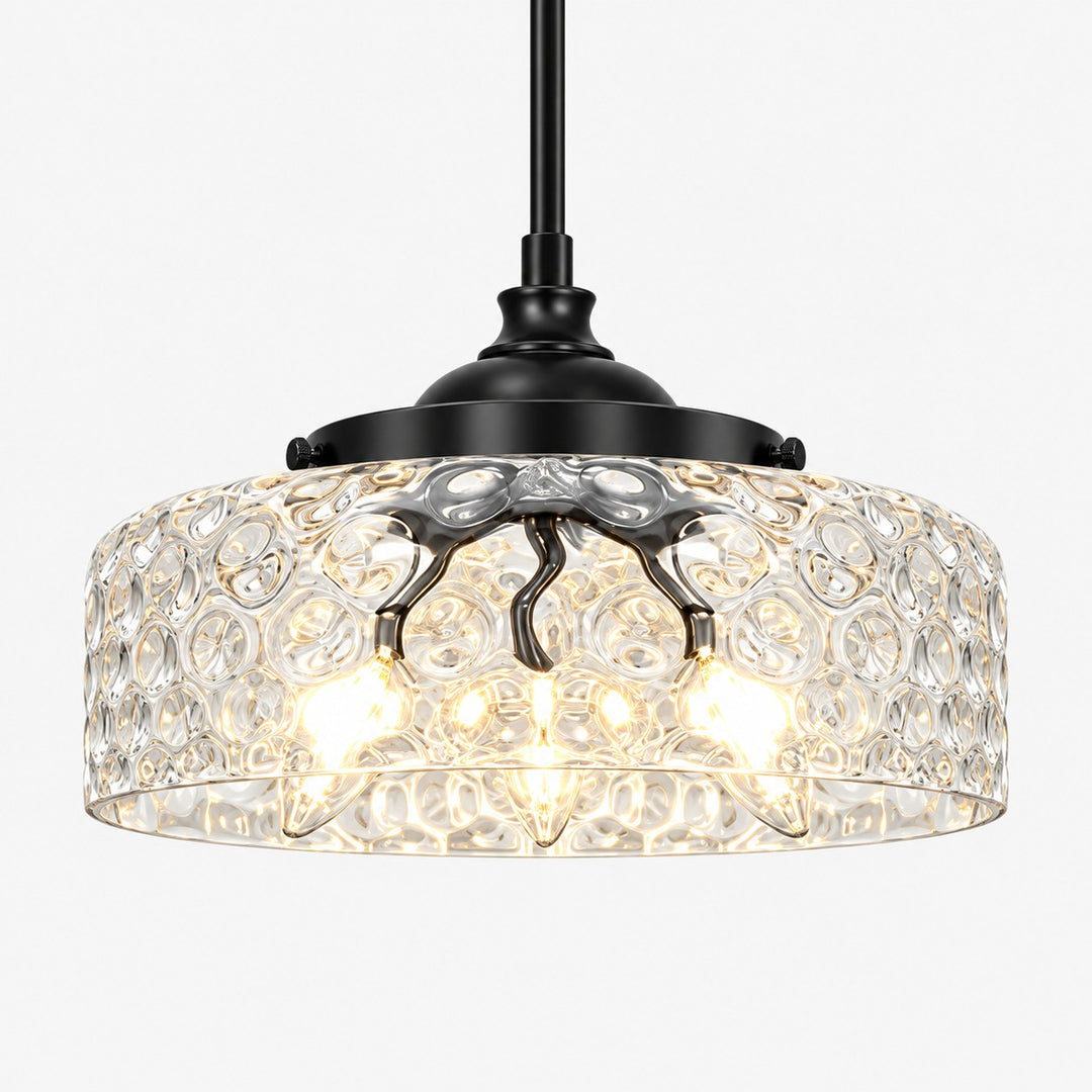 Vintage Adjustable Glass Pendant Light