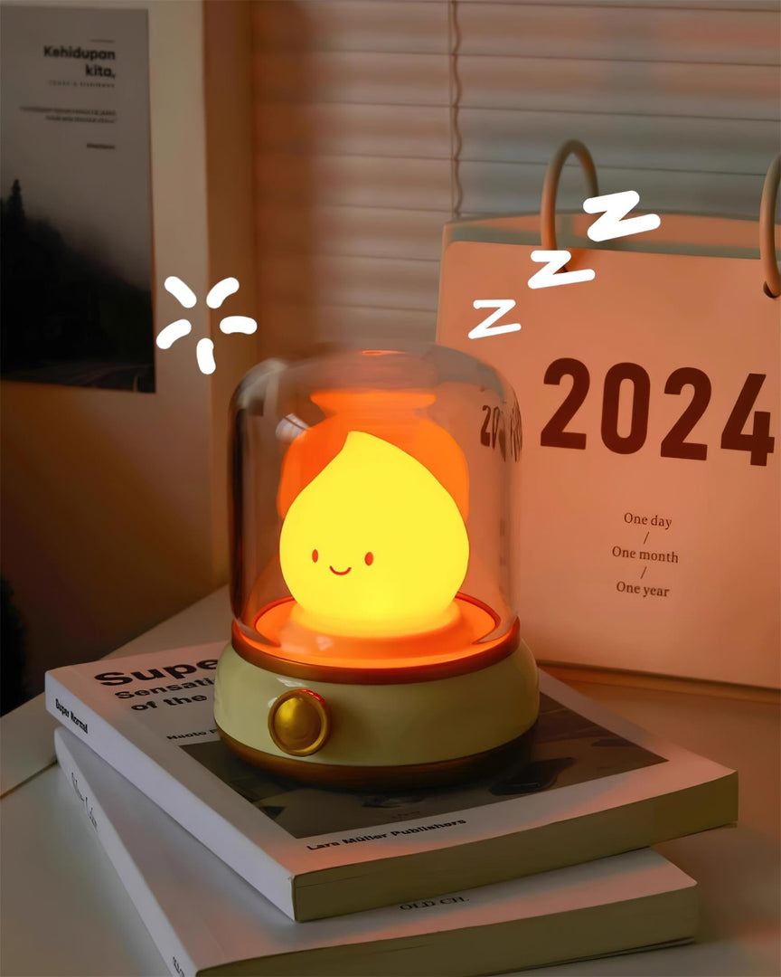 Luz nocturna pequeña LED con forma de llama