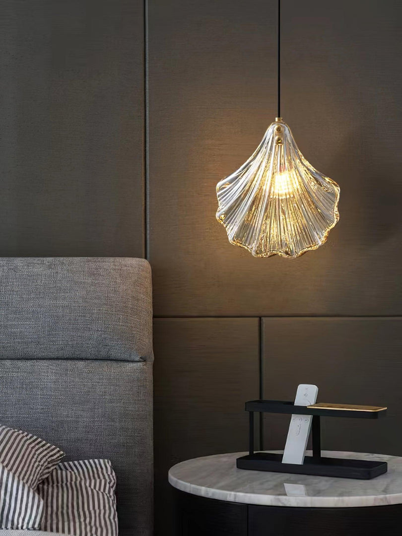 Hand-Blown Glass Brass Plug-In Swag Pendant