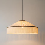 Bild in Gallery-Viewer laden, Beige Pleated Fabric Fringe Plug-In Pendant