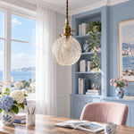 Bild in Gallery-Viewer laden, Vintage Leaf-Textured Glass Pendant Light