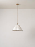 Load image into Gallery viewer, Luminella Scalloped Pendant Light — Modern Statement Designer Ceiling Light for Dining Room
