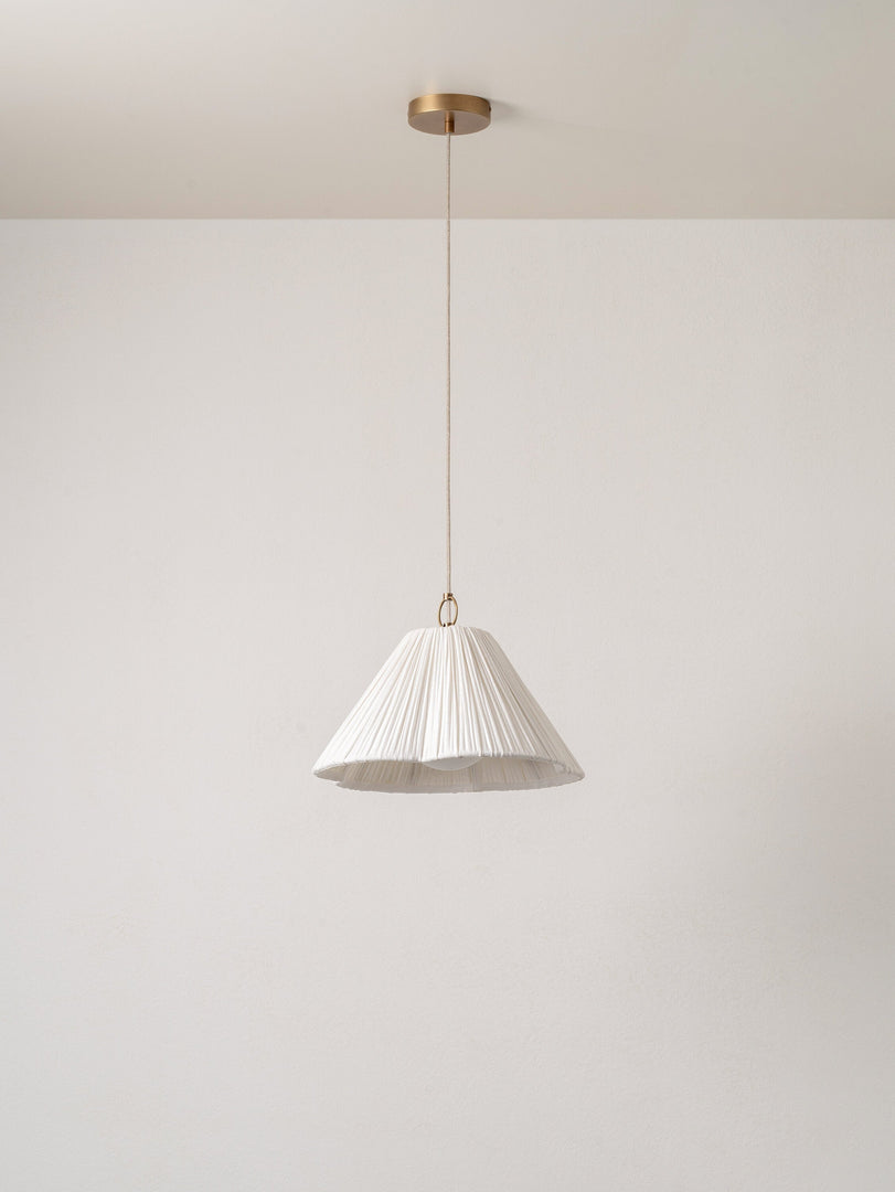 Luminella Scalloped Pendant Light — Modern Statement Designer Ceiling Light for Dining Room