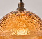 Cargar imagen en el visor de la Galería, Amber Textured Acrylic Dome Pendant Light