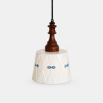 Bild in Gallery-Viewer laden, diamond ceramic shade pendant light on gray background