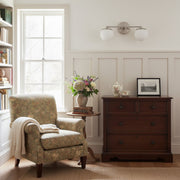 Glorica Glass Modern 2-Globe Wall Sconce –Vanity Light for Bathroom