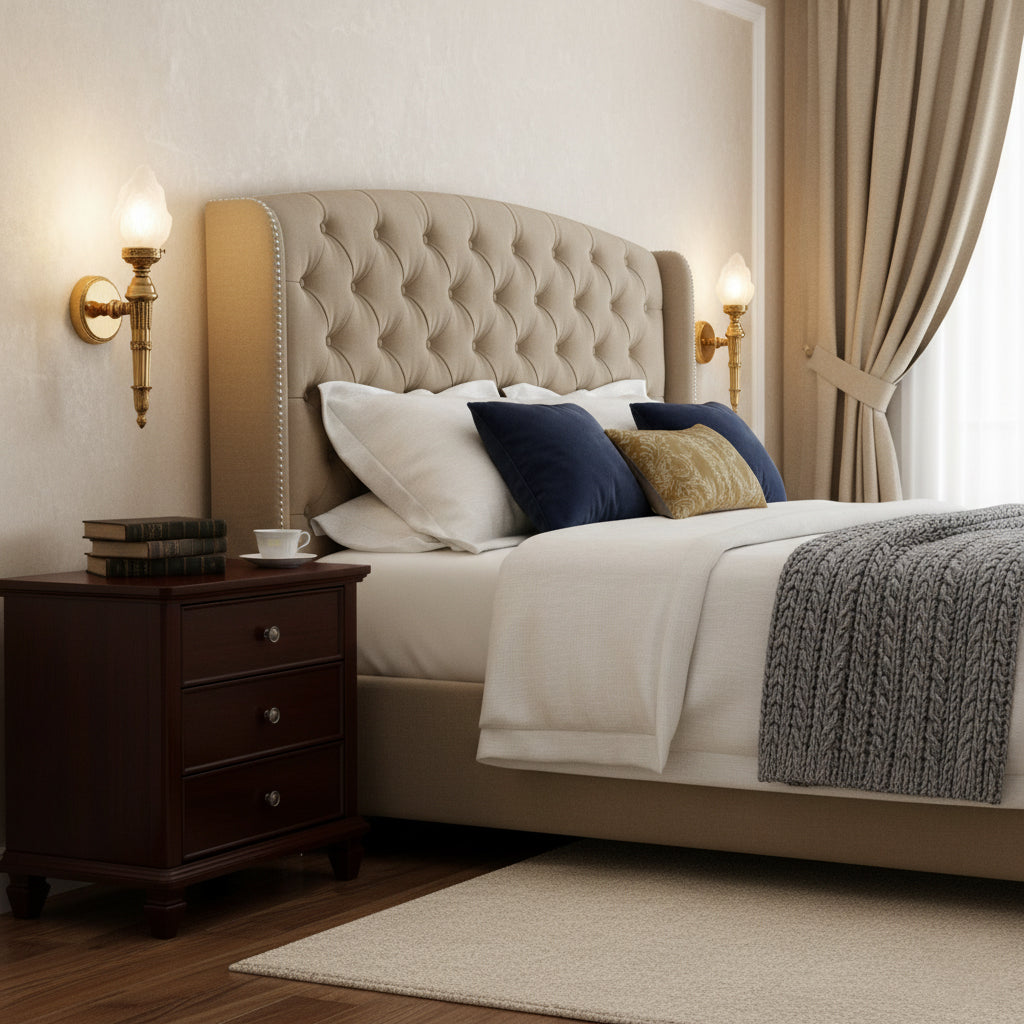 Moderne Alabaster-Wandlampe – Französische elegante Wandleuchte für Schlafzimmer, Wohnzimmer, Flur