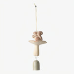 Cargar imagen en el visor de la Galería, Style C warm ivory squirrel on mushroom wind chime