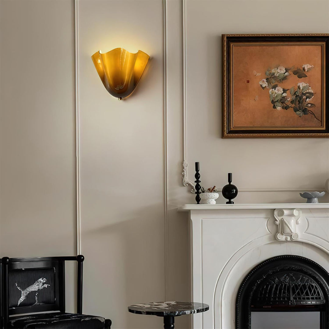 Bellina Modern Minimalist Glass Wall Lamp – Elegant Ambient Lighting for Bedroom & Hallway