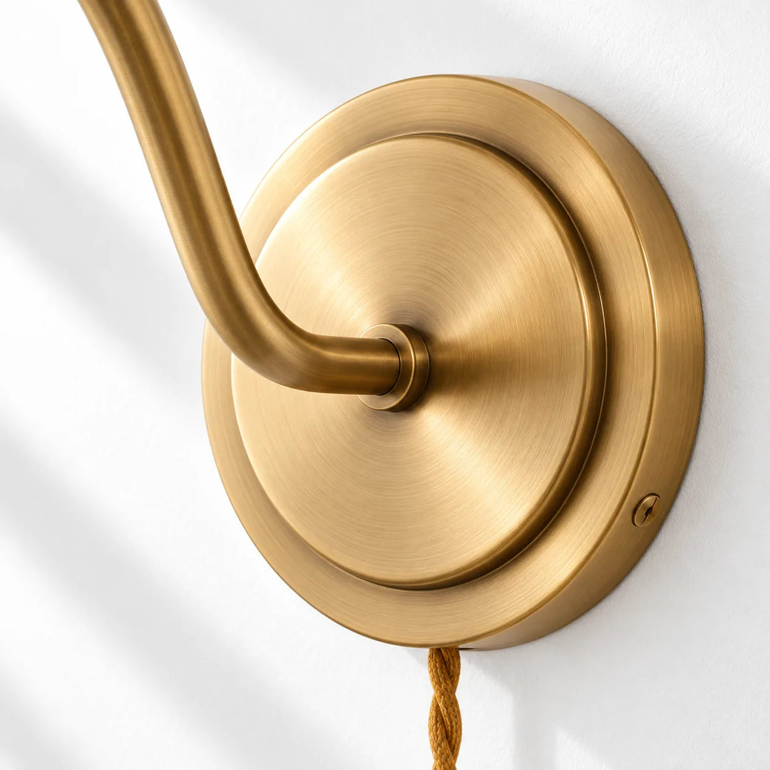 Aurenza Curved Arm Cone Wall Sconce