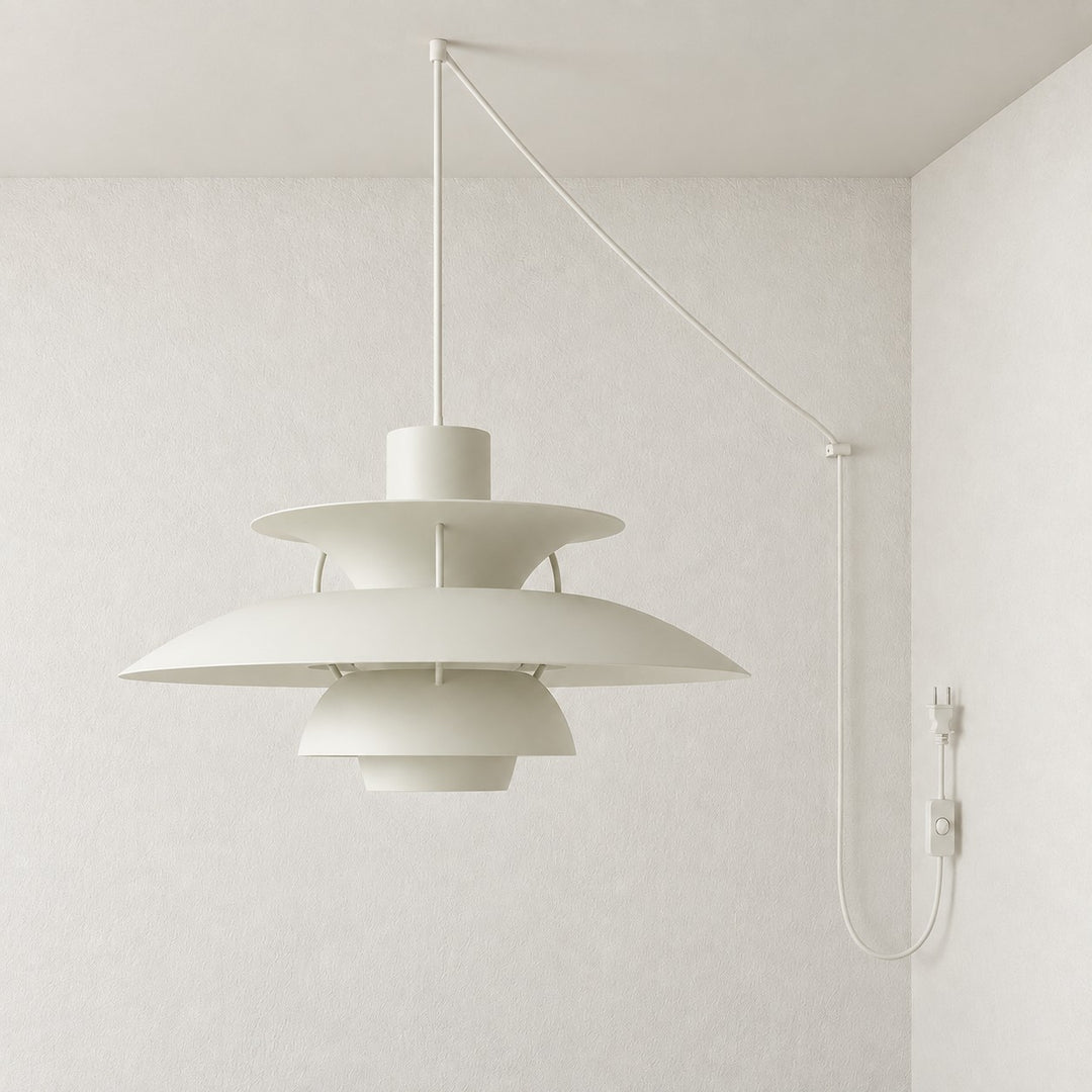 Modern Multilayer Colorful Plug‑in Swag Pendant Light - Metal Hanging Lamp