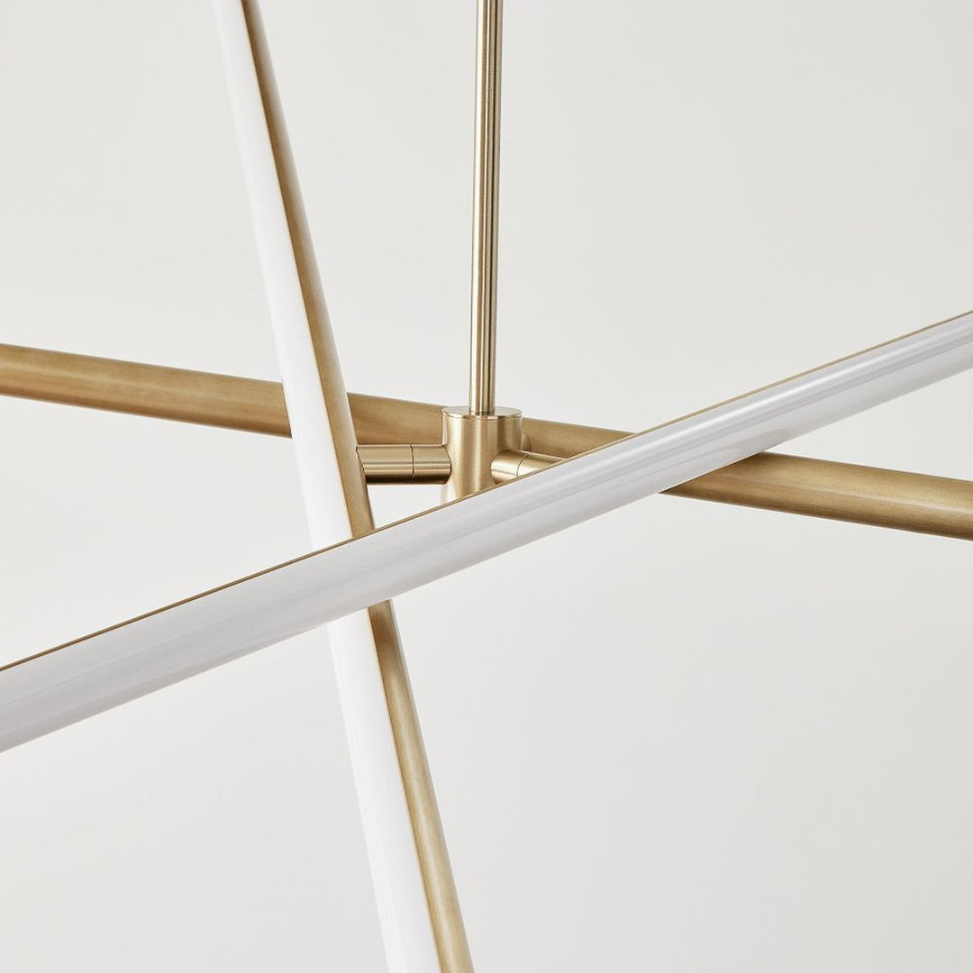 Voro Led Rod Chandelier - Linear Sputnik Modern Minimalist Lighting