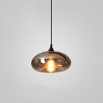 Bild in Gallery-Viewer laden, Smoky Gray Hand-Blown Glass Plug-In Pendant
