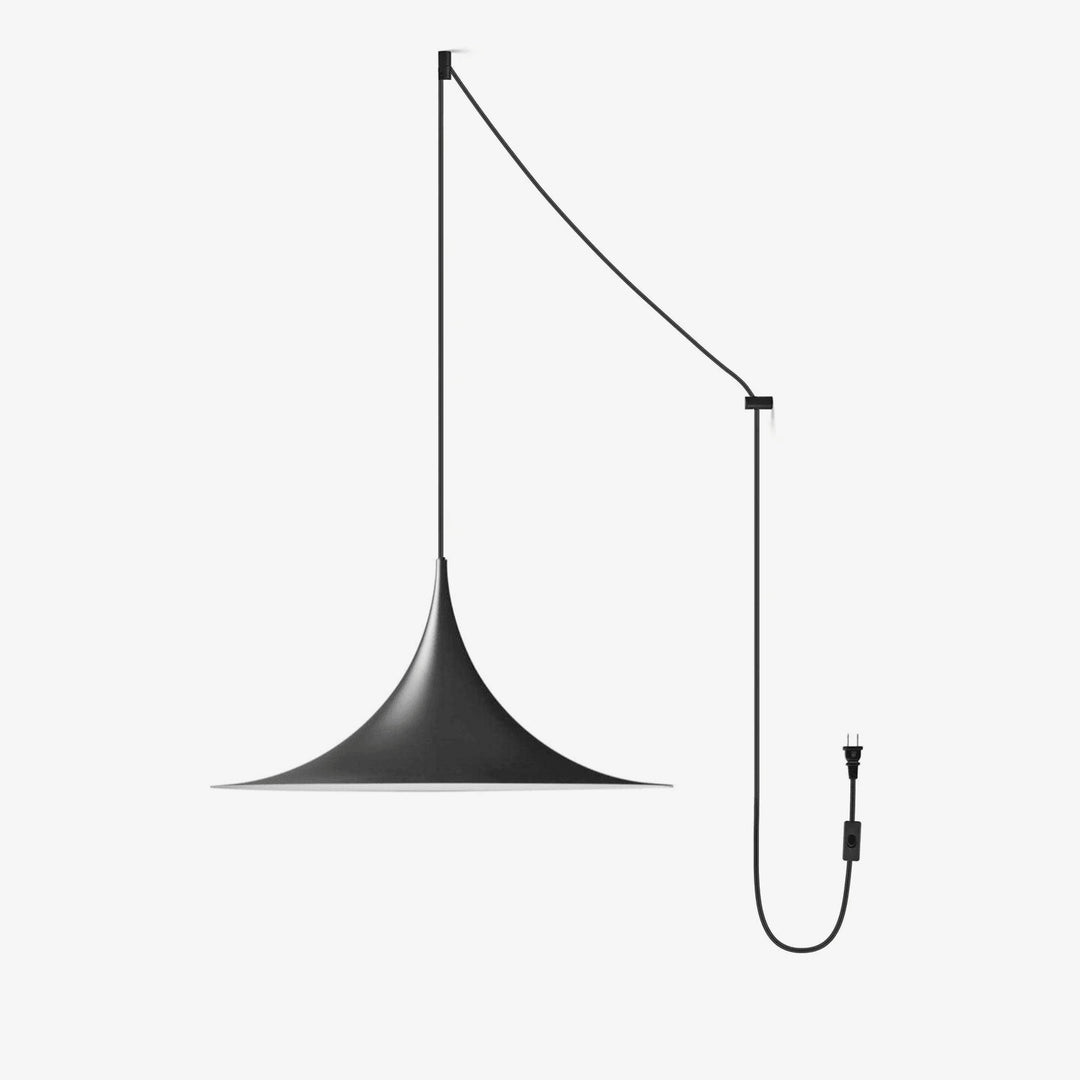 Arch-Shaped Aluminum Plug-In Pendant Light