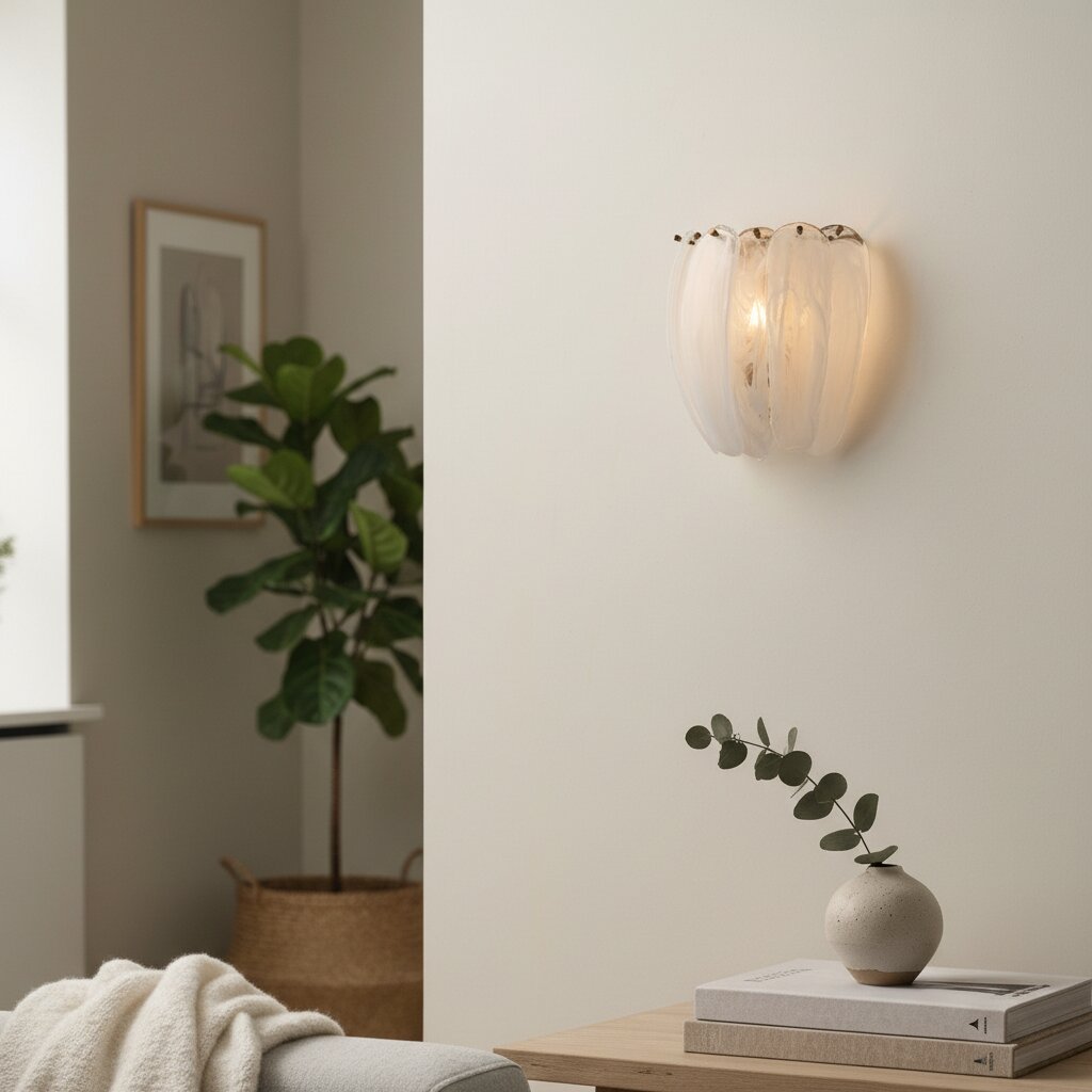 Velora Gebogene Glas-Wandleuchte - Elegante Skulpturale Leuchte für Schlafzimmer