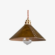 Brown leather pendant lamp original SKU view