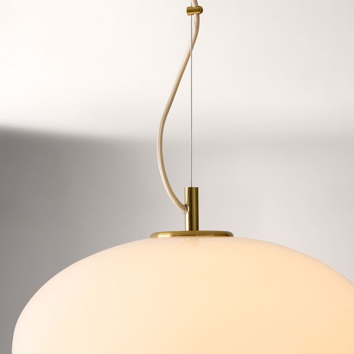 Lámpara colgante minimalista de cristal Lumivelle: diseño regulable en altura