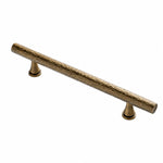 Bild in Gallery-Viewer laden, Antique Brass hammered bar pull with 5 inch or 128 mm centers