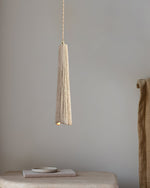 Bild in Gallery-Viewer laden, Textured Cement Gold Plug-In Swag Pendant