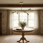 Load image into Gallery viewer, Mobilux Line Industrial Geometric Chandelier - Chrome Nickel Ceiling Light
