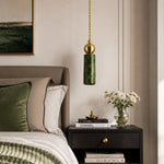 Bild in Gallery-Viewer laden, Green Jade Cylinder Pendant Light