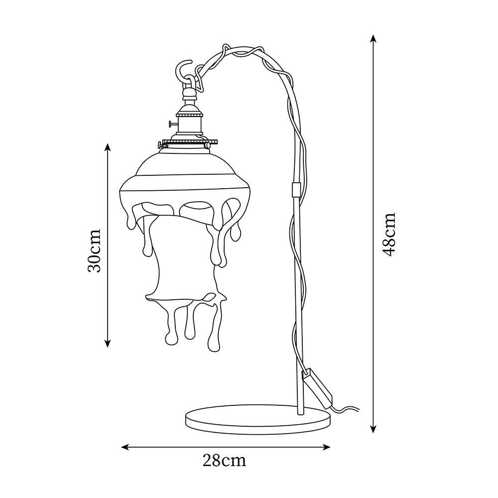 Lámpara de mesa con forma de gota de agua