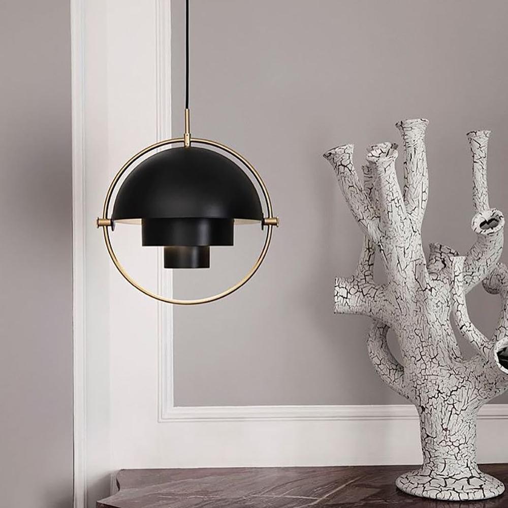 Adjustable Metal Hemisphere Plug-In Swag Pendant