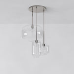 Load image into Gallery viewer, Lumivelle Pebble Glass Chandelier - 3-Light Modern Pendant Style
