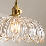 Charger l'image dans la visionneuse de galerie, Fluted Flower Glass Plug-In Swag Pendant