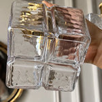 Bild in Gallery-Viewer laden, Vintage Sugar-Cube Glass Pendant Lamp