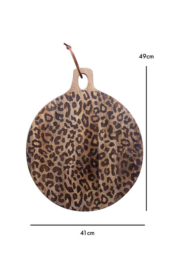 Leopard Solid Sapele Wood Board - Functional Dining Accessory for Kitchen