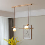 Charger l&#39;image dans la visionneuse de galerie, Lampe à suspension en verre et corde de chanvre
