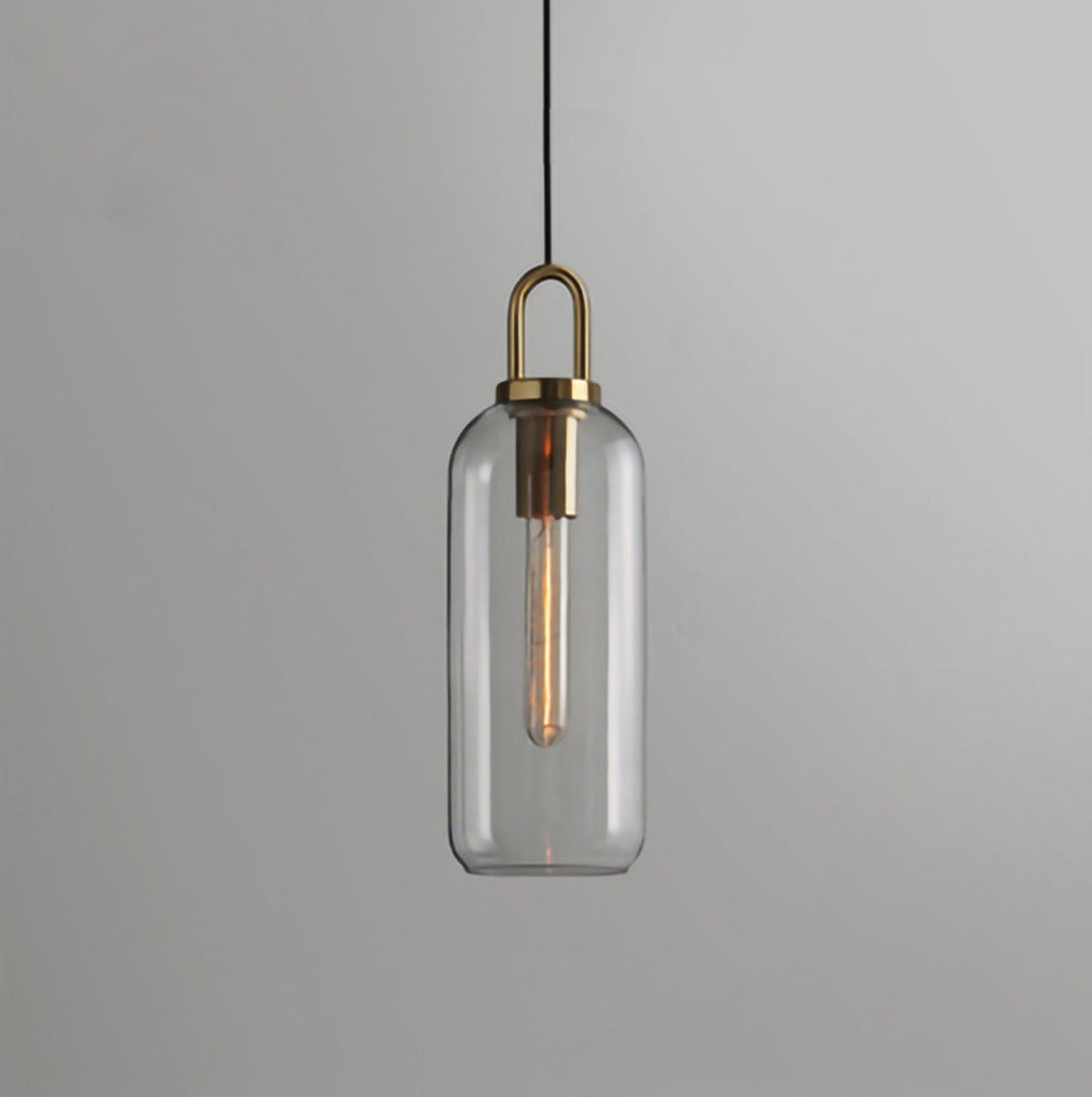 Copper-Plated Glass Plug-In Swag Pendant