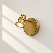 Aurelia Brass Vanity Wall Light with natural brass and a linear wall bar
