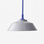 Cargar imagen en el visor de la Galería, Memphis pendant with light gray shade and blue cord