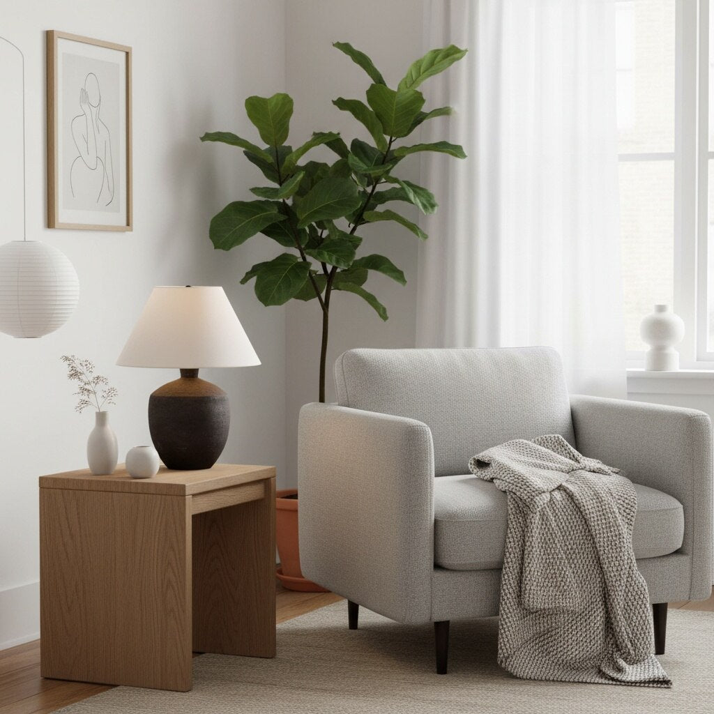 Ceruna Moderne Skulpturale Akzentlampe - Zeitgenössische Tischleuchte für Wohnzimmer und Schlafzimmer