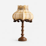 Bild in Gallery-Viewer laden, Vintage warm blue plaid fabric table lamp with vase-style base