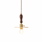 Load image into Gallery viewer, Vintage leather pendant light