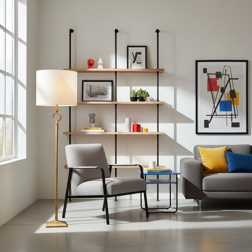 Trova Schmiedeeiserne Stehlampe - Einzelsäulendesign für Schlafzimmer- und Bürobeleuchtung