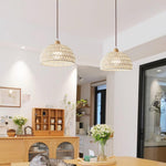 Charger l'image dans la visionneuse de galerie, Handwoven Rattan Dome Swag Pendant