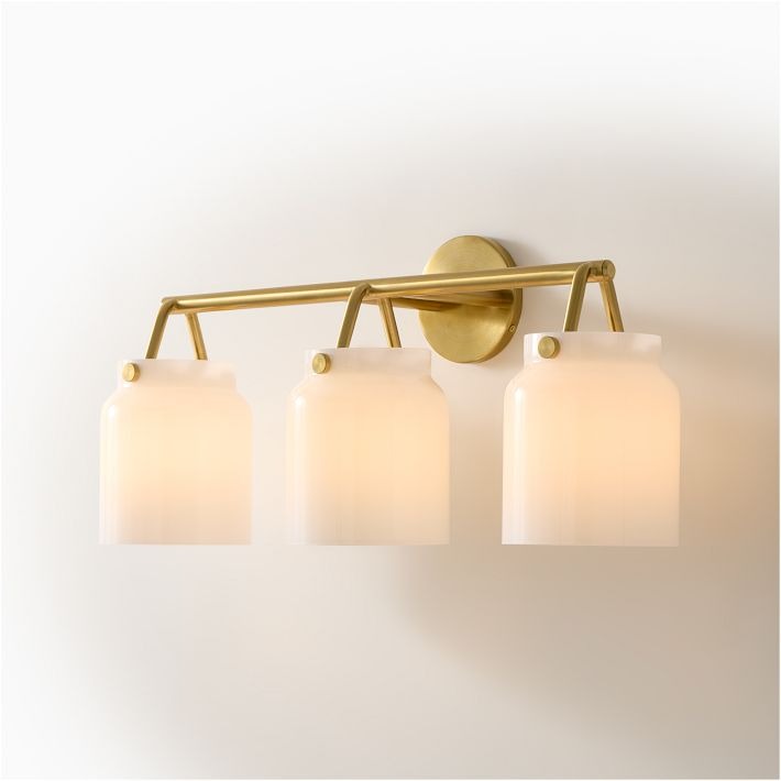 Aplique de pared moderno Hanton de 3 luces - Accesorio de baño de metal