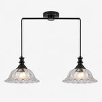 Cargar imagen en el visor de la Galería, Vintage Fluted Glass Pendant Light for Kitchen &amp; Dining