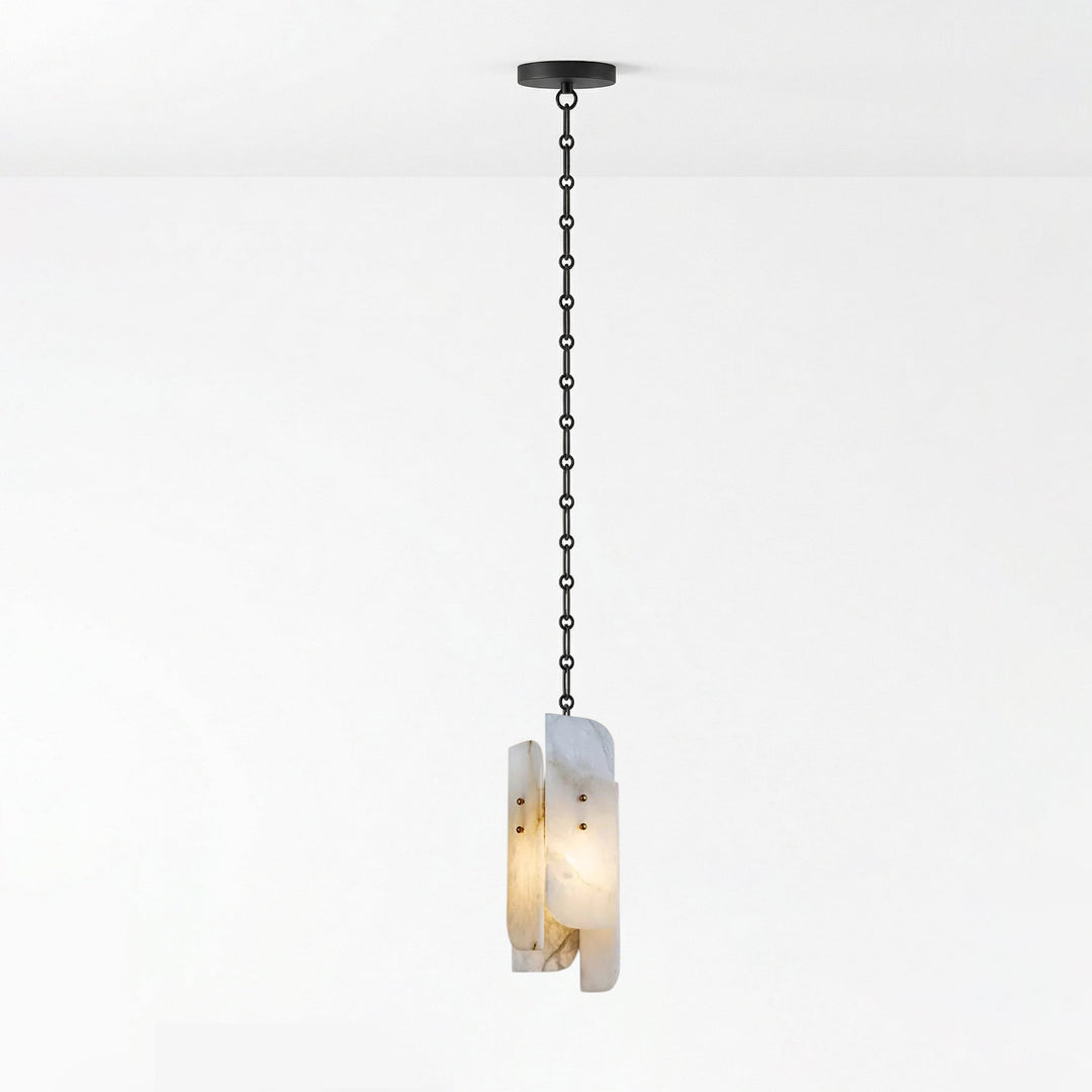 Frosted Cylinder Shade Chain Hardwired Chandelier
