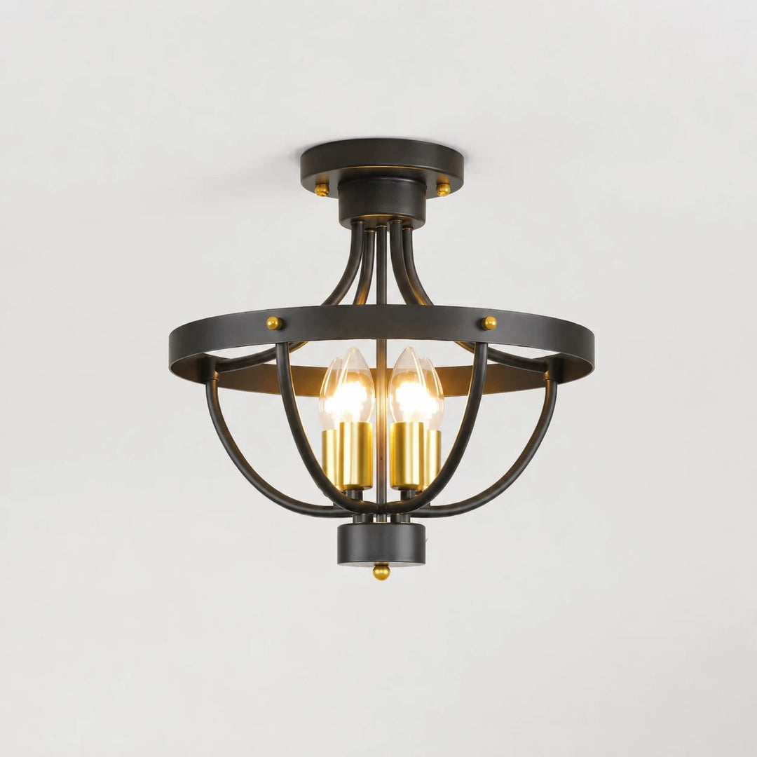 black-semi-flush