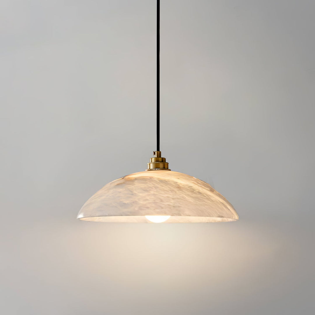 Natural Stone Plug-In Swag Pendant Light