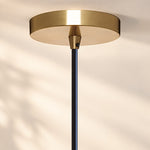 Charger l'image dans la visionneuse de galerie, Hand-Blown Clear Glass Globe Pendant Light with Brass Finish