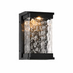 Cargar imagen en el visor de la Galería, Rectangular lantern outdoor wall light with matte black finish