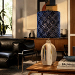 Load image into Gallery viewer, Blue Botanical Ceramic Table Lamp