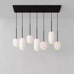 Load image into Gallery viewer, Lumivelle Sculptural 7-Light Chandelier – Adjustable Height Modern Glass Pendant
